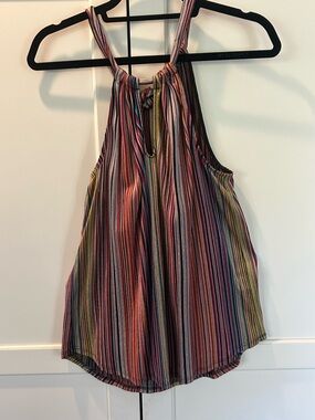 Trina Turk Multicolor Striped Halter Tank